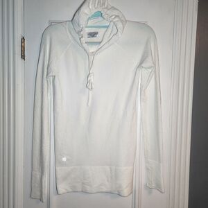 Athleta Women's Creamy Lightweight Hoodie Sweatshirt Sz Xs Would Fit Up To A M